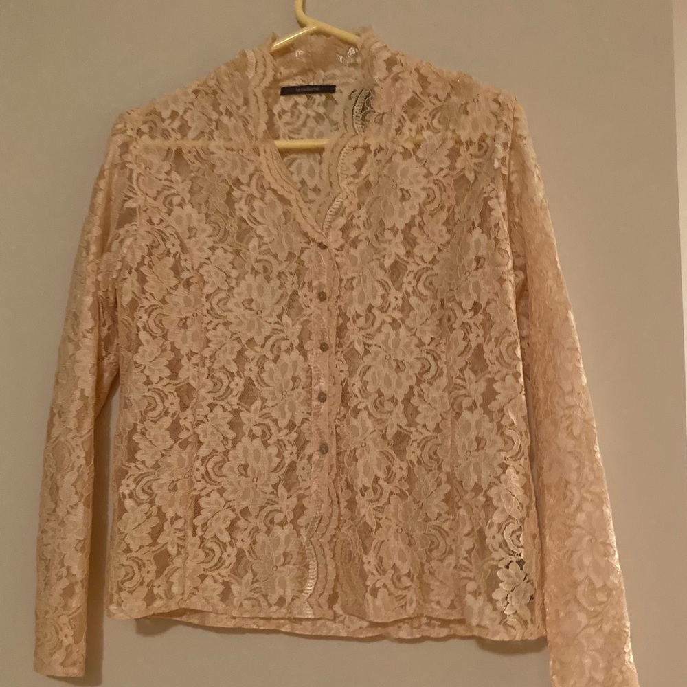 Liz Claiborne Lace Blouse Size 8 Petite